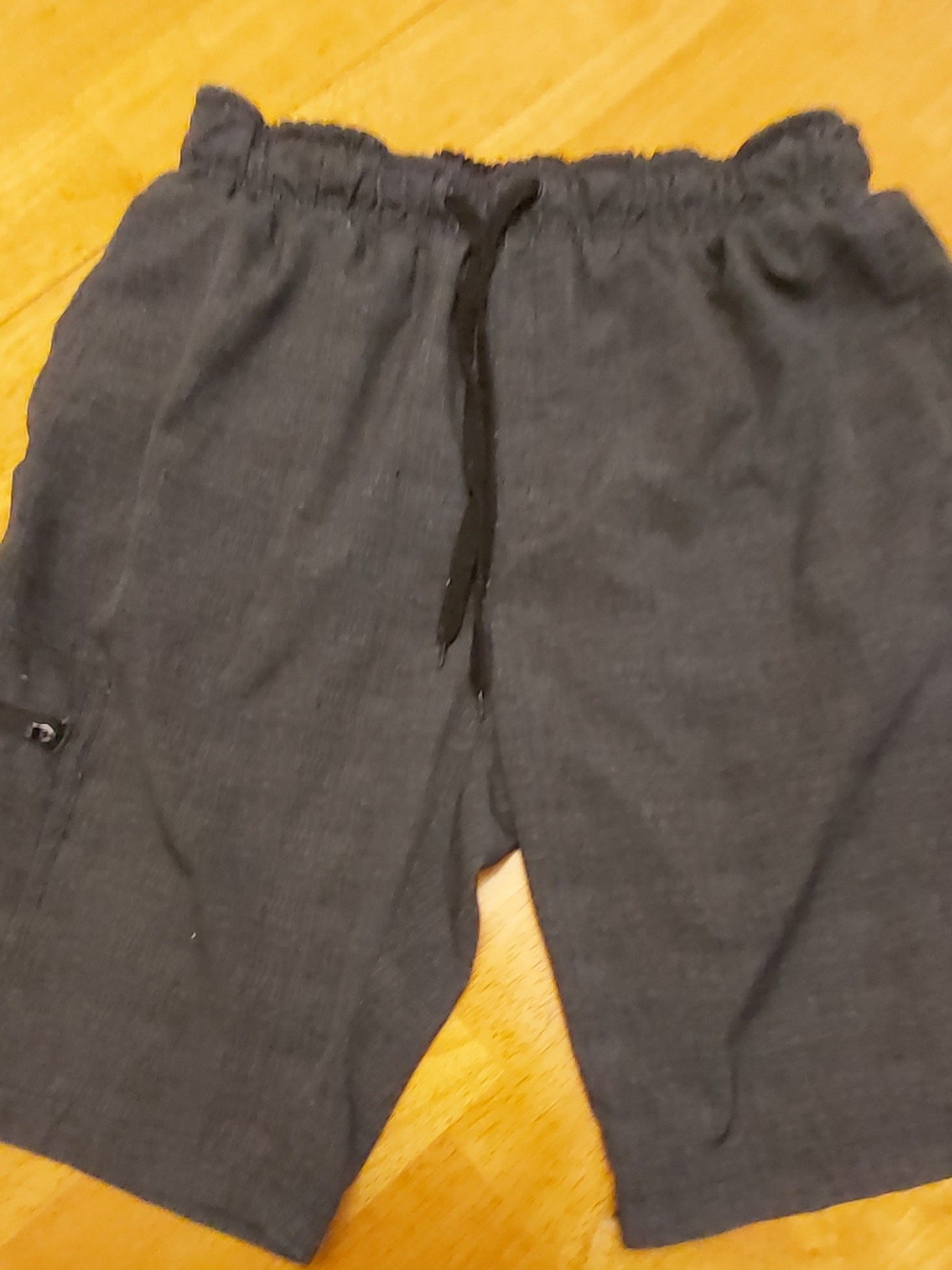 Men's Swim Board Shorts with Elastic Drawstring in Charcoal